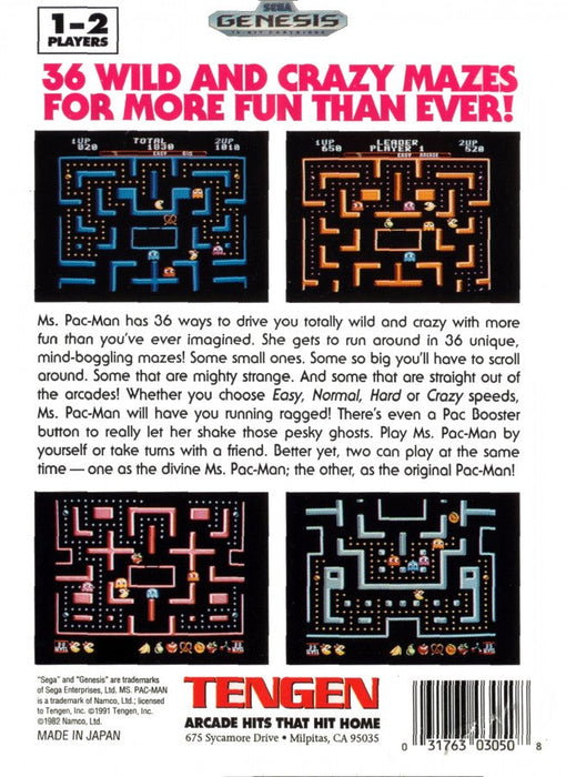 Ms. Pac-Man – Sega Genesis (GEN) - for just $0! 