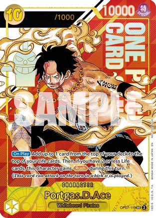Portgas.D.Ace (Serial Numbered) (OP07-119) - One Piece Promotion Cards Foil - for just $1600! 
