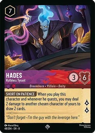 Hades - Ruthless Tyrant (48/204) - Reign of Jafar - for just $0.08! 