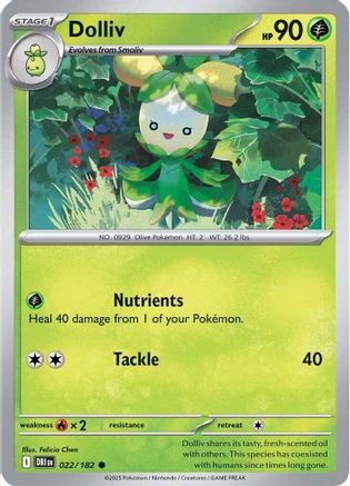 Dolliv 022 - SV10 Destined Rivals - Reverse Holofoil - for just $0.13! 