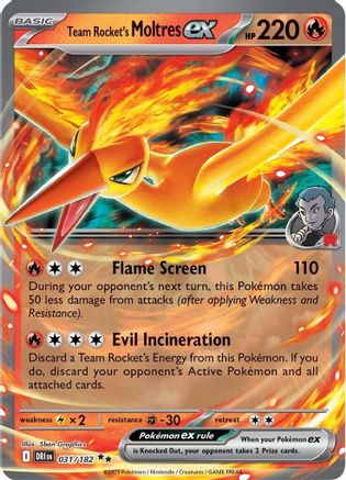 Team Rocket's Moltres ex 031 - SV10 Destined Rivals Holofoil - for just $0.50! 