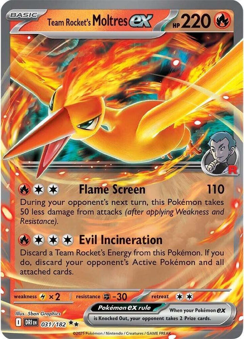 Team Rocket's Moltres ex (031/182) [Scarlet & Violet: Destined Rivals] - for just $0.25! 