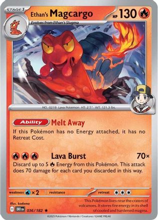 Ethan's Magcargo 036 - SV10 Destined Rivals Reverse Holofoil - for just $0.18! 