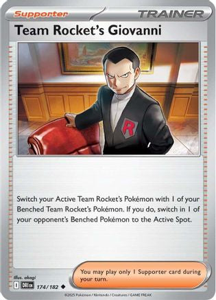 Team Rocket's Giovanni 174 - SV10 Destined Rivals - for just $0.05! 