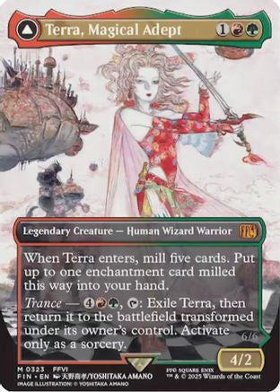 Terra, Magical Adept // Esper Terra (FIN-323) - FINAL FANTASY: (enchantment) (Borderless) Foil - for just $27.01! 