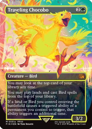 Traveling Chocobo (Borderless) (Neon Ink Yellow) (FIN-511A) - FINAL FANTASY Foil - for just $508.97! 