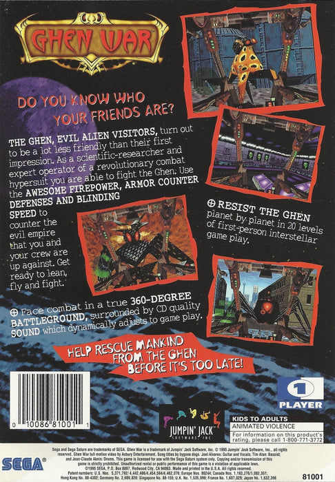 Ghen War – Sega Saturn (SS) - for just $0! 