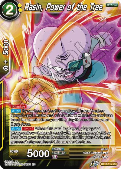 Rasin, Power of the Tree (BT15-112) [Saiyan Showdown] - for just $0.10! 