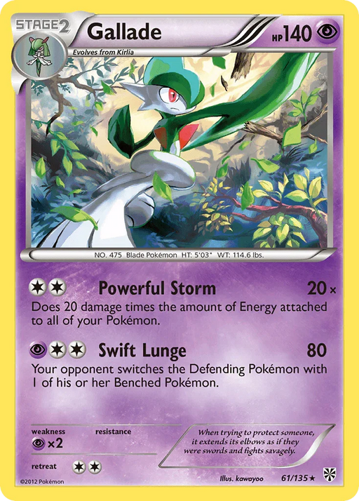 Gallade (61/135) [Black & White: Plasma Storm] - for just $1.35! 