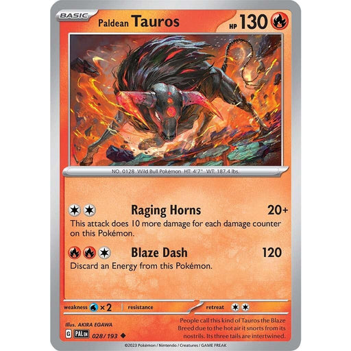 Paldean Tauros (028/193) [Scarlet & Violet: Paldea Evolved] - Just $0.10! Shop now at Retro Gaming of Denver