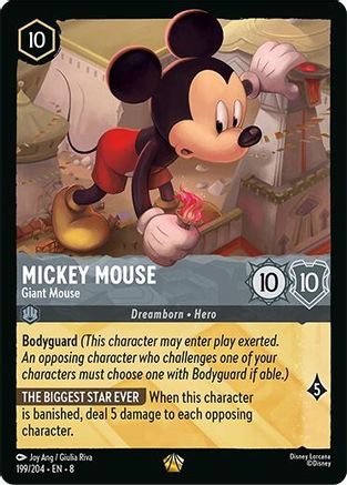 Mickey Mouse - Giant Mouse (199/204) - Reign of Jafar Cold Foil - for just $2.20! 