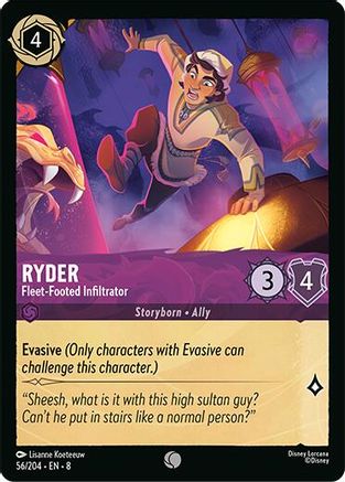 Ryder - Fleet-Footed Infiltrator (56/204) - Reign of Jafar - for just $0.03! 