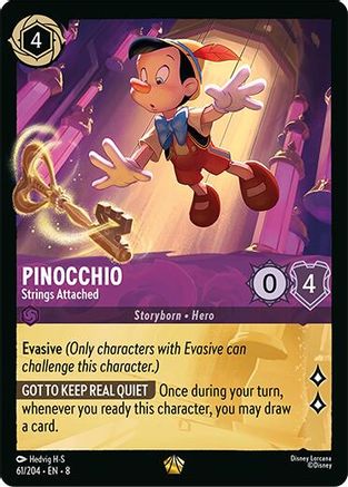 Pinocchio - Strings Attached (61/204) - Reign of Jafar Cold Foil - for just $0.96! 