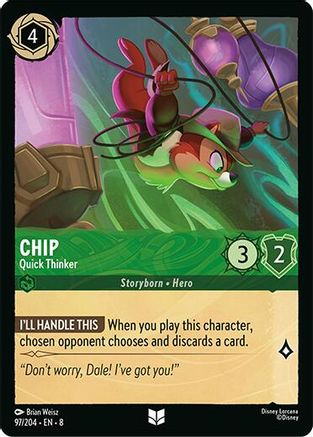 Chip - Quick Thinker (97/204) - Reign of Jafar - for just $0.03! 