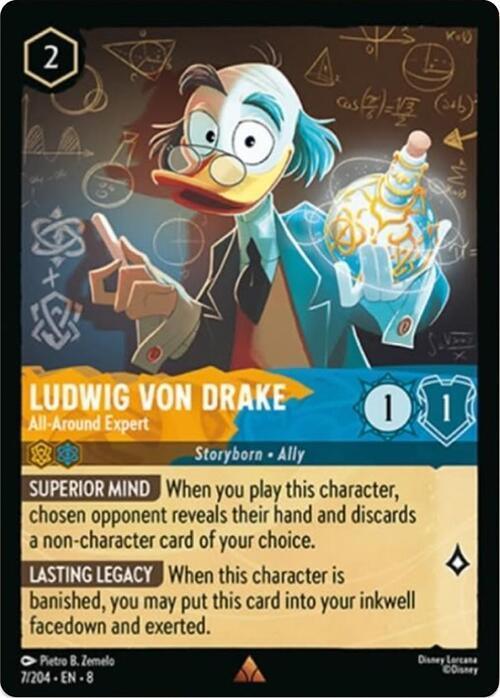 Ludwig Von Drake - All-Around Expert (7/204) [Reign of Jafar] - for just $0.25! 