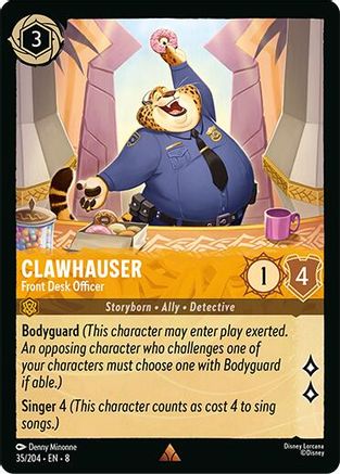 Clawhauser - Front Desk Officer (35/204) - Reign of Jafar Cold Foil - for just $0.27! 