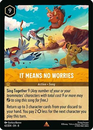 It Means No Worries (42/204) - Reign of Jafar Cold Foil - for just $0.25! 