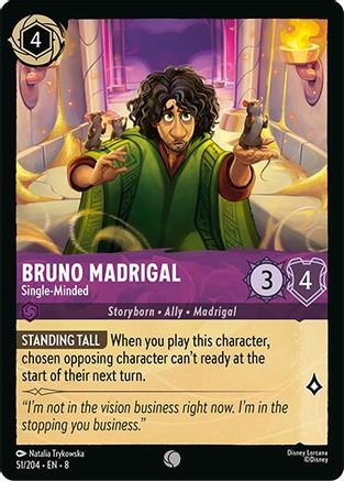 Bruno Madrigal - Single-Minded (51/204) - Reign of Jafar Cold Foil - for just $0.06! 