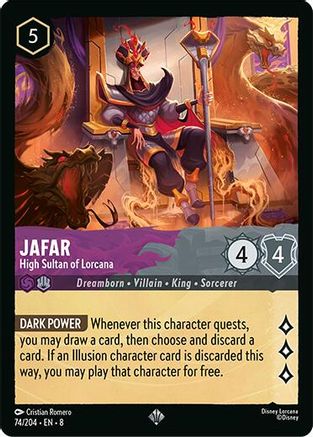 Jafar - High Sultan of Lorcana (74/204) - Reign of Jafar Cold Foil - for just $0.22! 