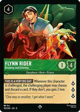 Flynn Rider - Breaking and Entering (102/204) - Reign of Jafar Cold Foil - for just $0.25! 
