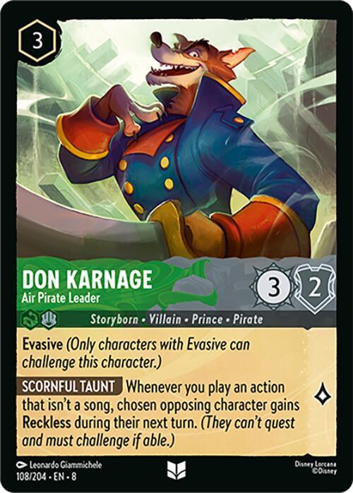 Don Karnage - Air Pirate Leader (108/204) [Reign of Jafar] - for just $0.10! 