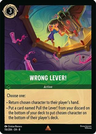 Wrong Lever! (116/204) - Reign of Jafar Cold Foil - for just $1.13! 