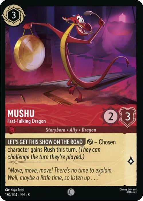 Mushu - Fast-Talking Dragon (130/204) [Reign of Jafar] - for just $0.10! 