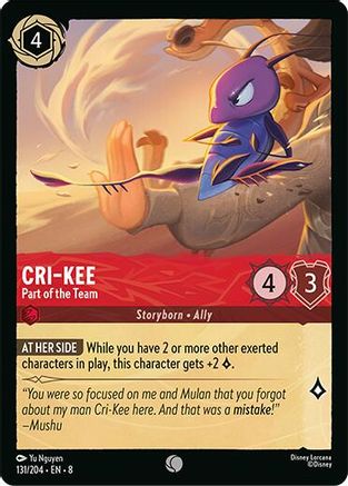 Cri-Kee - Part of the Team (131/204) - Reign of Jafar Cold Foil - for just $0.06! 