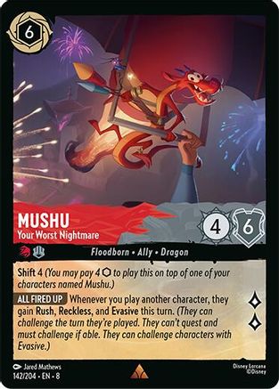 Mushu - Your Worst Nightmare (142/204) - Reign of Jafar Cold Foil - for just $0.32! 