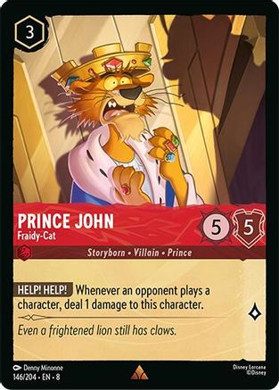 Prince John - Fraidy-Cat (146/204) - Reign of Jafar Cold Foil - for just $0.53! 