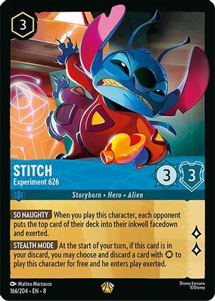 Stitch - Experiment 626 (166/204) - Reign of Jafar Cold Foil - for just $1.02! 