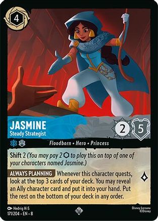 Jasmine - Steady Strategist (171/204) - Reign of Jafar Cold Foil - for just $1.35! 
