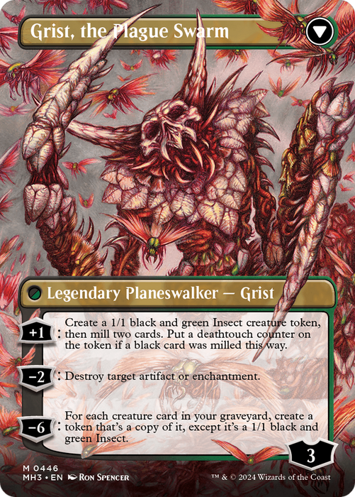 Grist, Voracious Larva // Grist, the Plague Swarm (Borderless) [Modern Horizons 3] - Just $1.05! Shop now at Retro Gaming of Denver