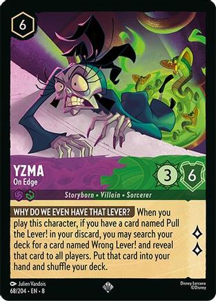 Yzma - On Edge (68/204) - Reign of Jafar Cold Foil - for just $0.21! 