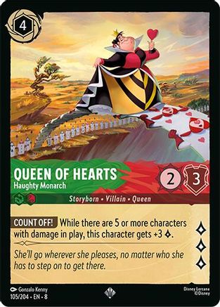 Queen of Hearts - Haughty Monarch (105/204) - Reign of Jafar - for just $0.09! 