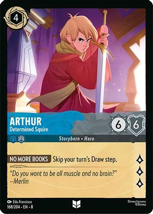 Arthur - Determined Squire (168/204) - Reign of Jafar Cold Foil - for just $0.15! 