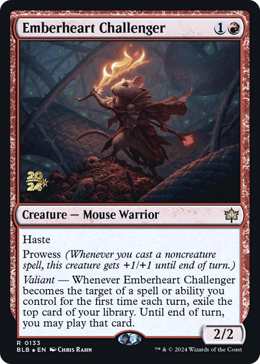 Emberheart Challenger (PRE-133) - Bloomburrow Promos Foil - for just $0.95! 