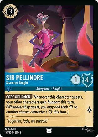 Sir Pellinore - Seasoned Knight (154/204) - Reign of Jafar - for just $0.03! 
