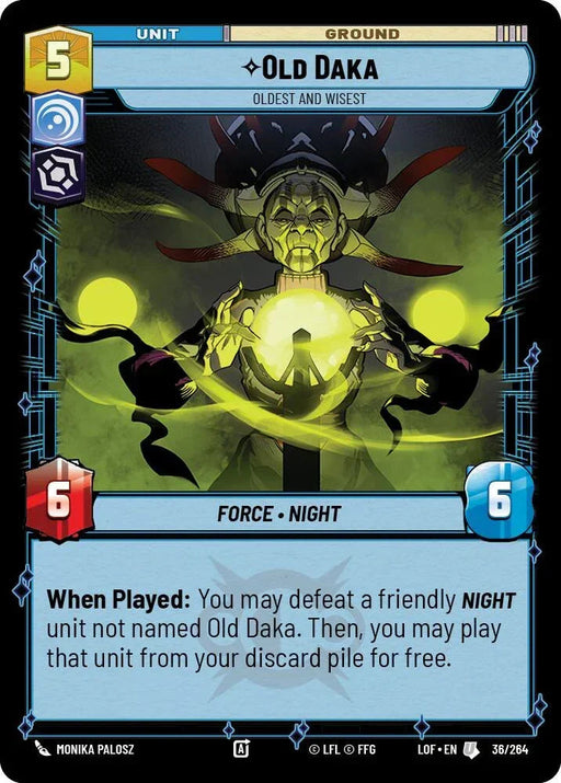 Old Daka - Oldest and Wisest (36/264) (36/264) [Legends of the Force] - for just $0.10! 