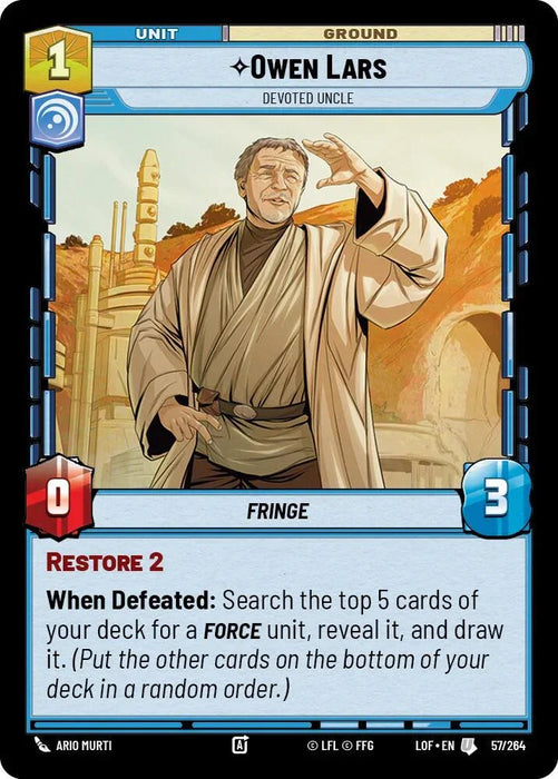Owen Lars - Devoted Uncle (57/264) (57/264) [Legends of the Force] - for just $0.10! 
