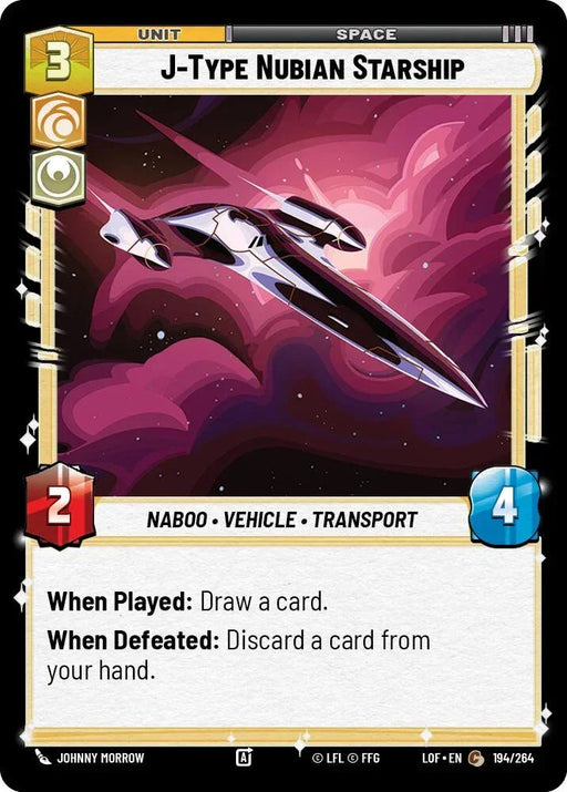 J-Type Nubian Starship (194/264) (194/264) [Legends of the Force] - for just $0.10! 