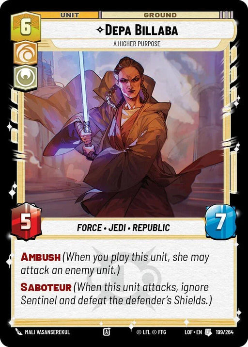 Depa Billaba - A Higher Purpose (199/264) (199/264) [Legends of the Force] - for just $0.10! 