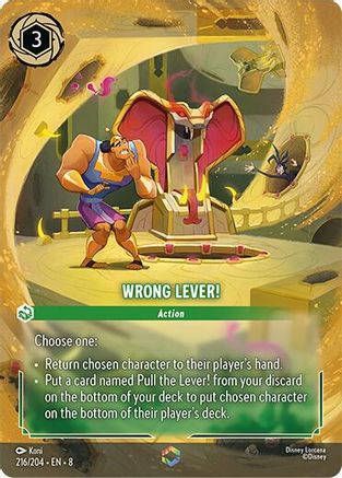 Wrong Lever! (Enchanted) (216/204) - Reign of Jafar Holofoil - for just $17.86! 
