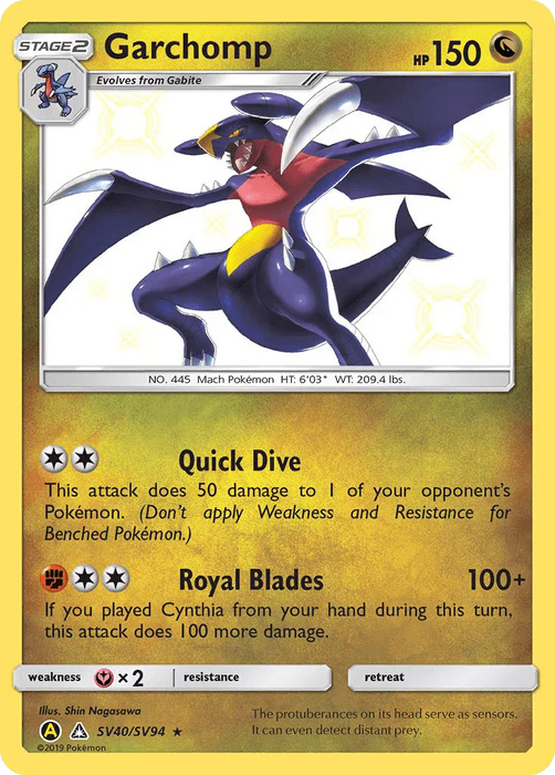 Garchomp (SV40/SV94) [Sun & Moon: Hidden Fates - Shiny Vault] - for just $4.20! 