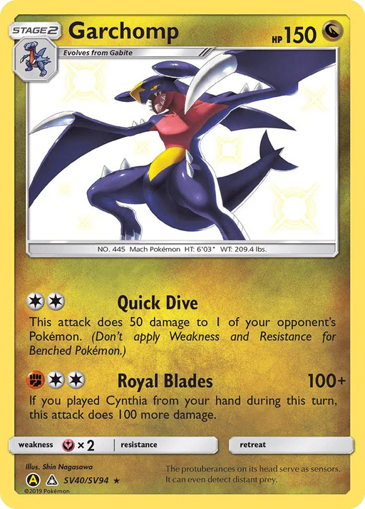 Garchomp (SV40/SV94) [Sun & Moon: Hidden Fates - Shiny Vault] - for just $4! 