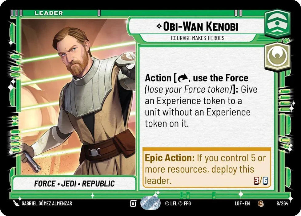Obi-Wan Kenobi - Courage Makes Heroes (008/264) (008/264) [Legends of the Force] - for just $0.10! 