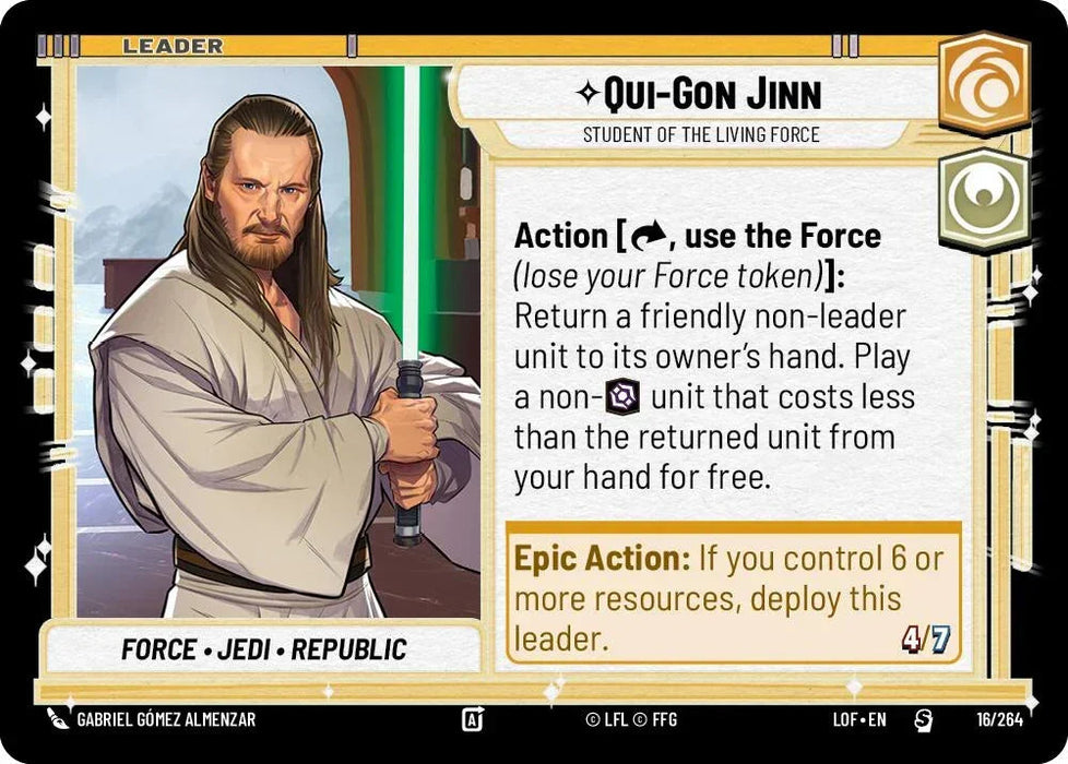 Qui-Gon Jinn - Student of the Living Force (016/264) (016/264) [Legends of the Force] - for just $0.80! 