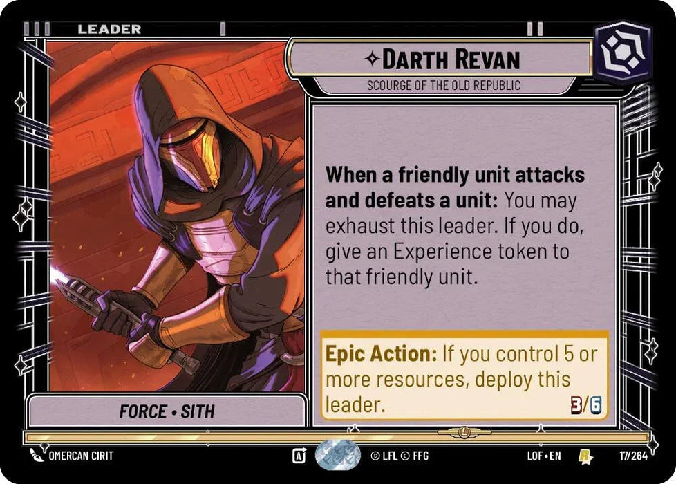 Darth Revan - Scourge of the Old Republic (017/264) (017/264) [Legends of the Force] - for just $0.10! 