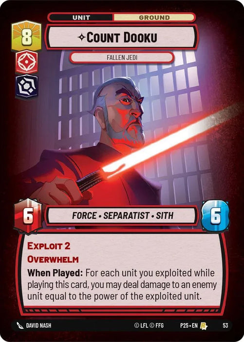 Count Dooku (53) - Fallen Jedi (53) [Store Showdown Promos] - for just $7! 