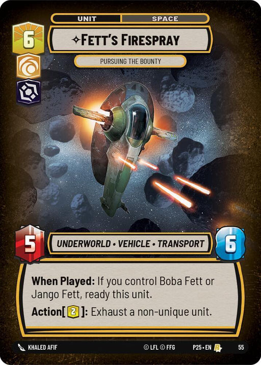Fett's Firespray (55) - Pursuing the Bounty (55) [Store Showdown Promos] - for just $6! 